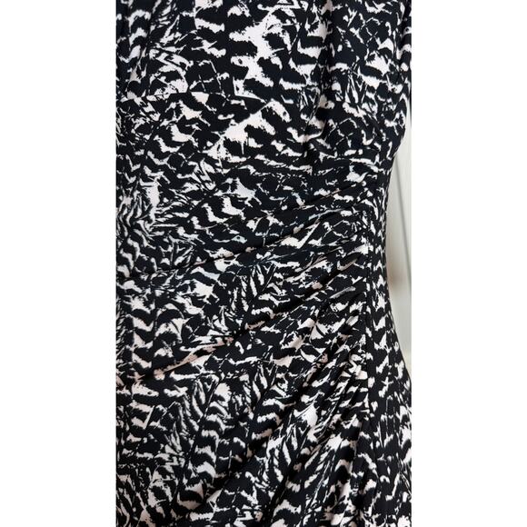 Lauren Ralph Lauren Women Sheath Dress Size 6 Black White 3/4 Sleeve Stretch New - Picture 6 of 12